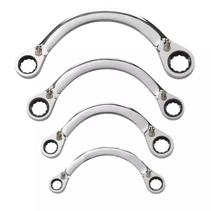 RS Pro Spanner Set 3/8 x 7/16 to 3/4 x 7/8 inch Chrome Vanadium Steel (Set of 4)