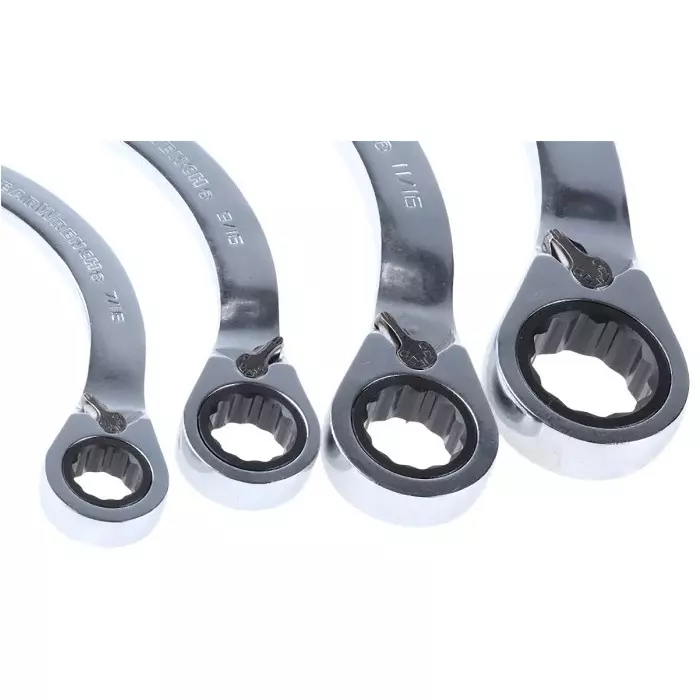 RS Pro Spanner Set 3/8 x 7/16 to 3/4 x 7/8 inch Chrome Vanadium Steel (Set of 4)