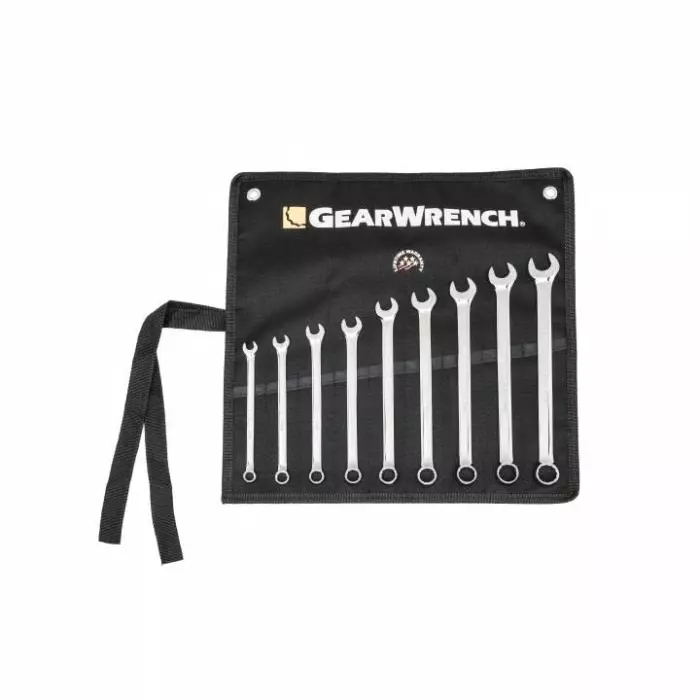 GEARWRENCH Spanner Set Metric, 9 Piece 12 Point, Ratchet Included, 7-15 mm Sizes, 81932