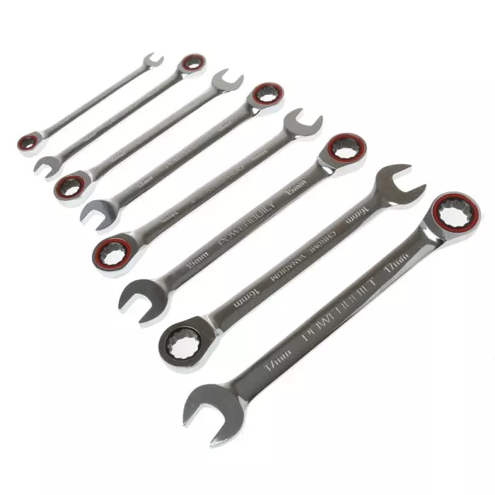 RS Pro Spanner Set 8 to 17 mm Chrome Vanadium Steel (Set of 8)
