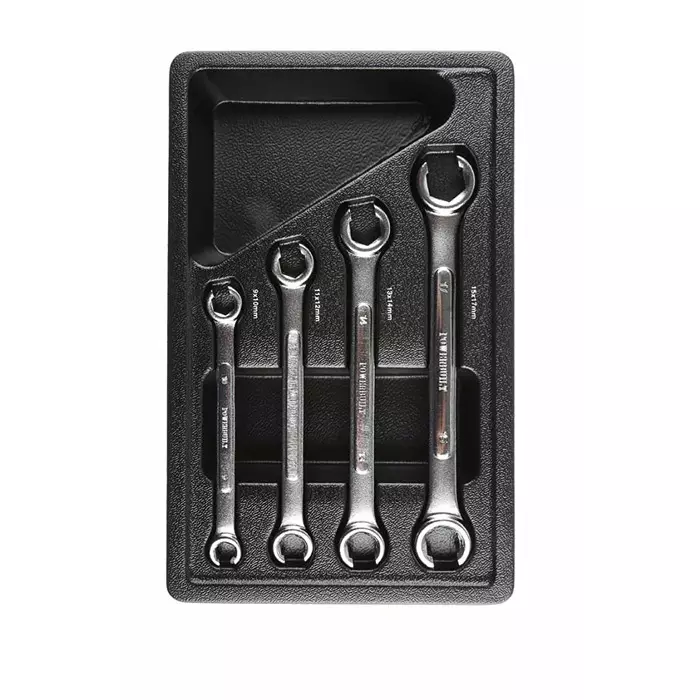 RS Pro Spanner Set 11 x 12 mm 13 x 14 mm 15 x 1 mm 9 x 10 mm Chrome Vanadium Steel (Set of 4)