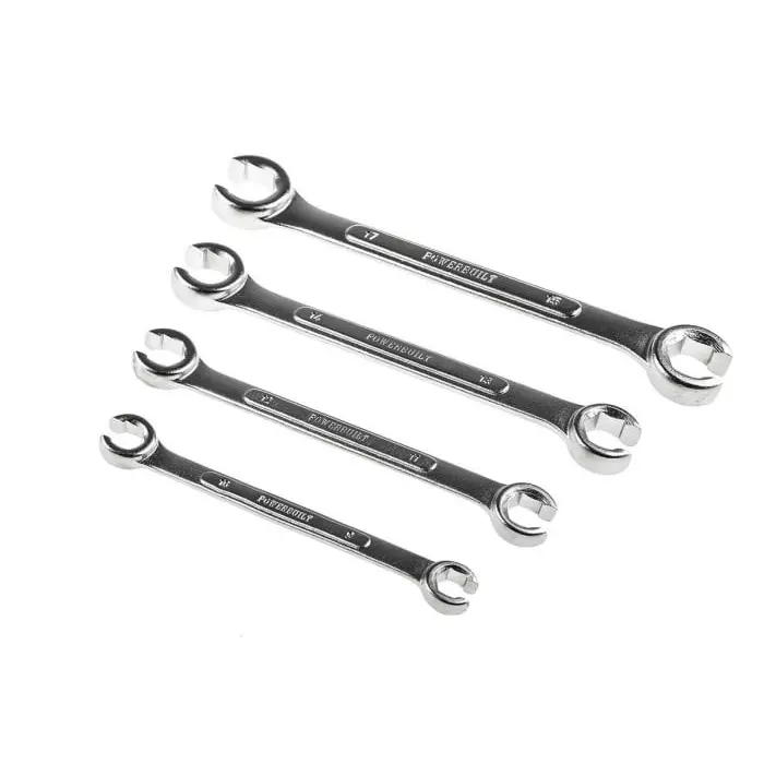 RS Pro Spanner Set 11 x 12 mm 13 x 14 mm 15 x 1 mm 9 x 10 mm Chrome Vanadium Steel (Set of 4)