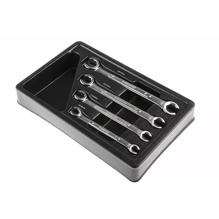 RS Pro Spanner Set 11 x 12 mm 13 x 14 mm 15 x 1 mm 9 x 10 mm Chrome Vanadium Steel (Set of 4)
