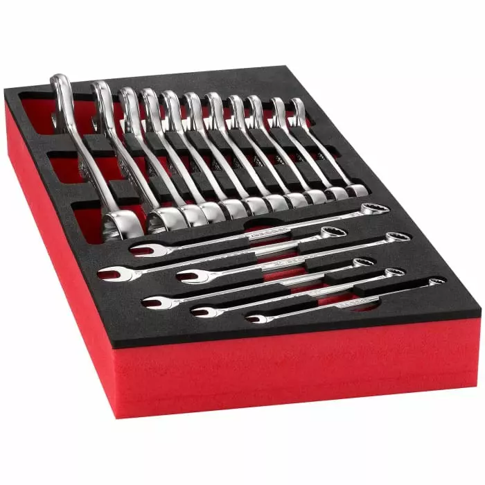 Facom MODM.440 Series 17-Piece Spanner Set, 6 - 24 mm, Chrome Vanadium Steel, MODM.440-1PB