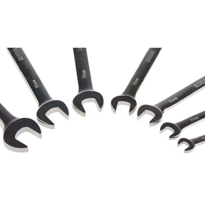 RS Pro Spanner Set 8 to 18 mm Chrome Vanadium Steel (Set of 7)