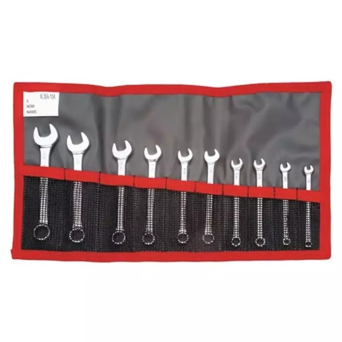 Facom 10-Piece Combination Spanner Set, 1/4 - 7/16, 39.JU10T