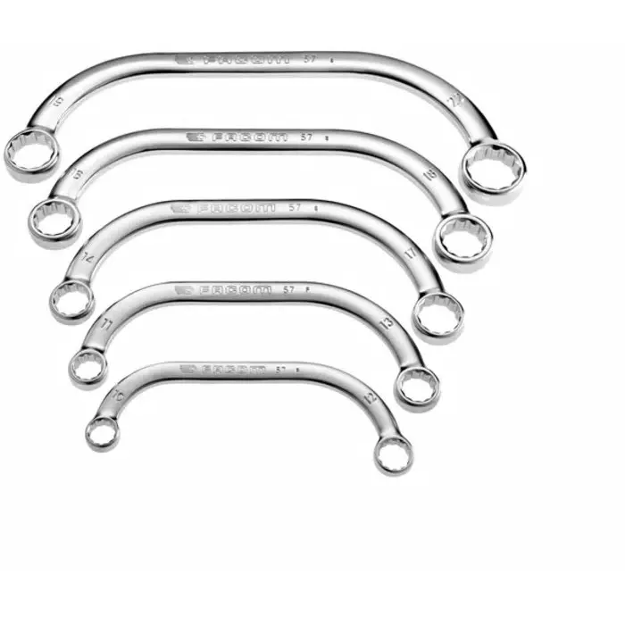 Facom 57.JE Series 5-Piece Ring Spanner Set, 10 x 12 - 19 x 22 mm, 57.JE5