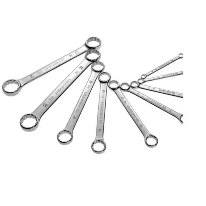Facom 59.JE Series 12-Piece Ring Spanner Set, 6 x 7 - 30 x 32 mm, 59.JE12