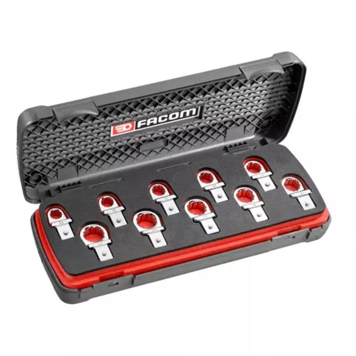 Facom 10-Piece Ring Spanner Set, 14 - 24 mm, 13.J10
