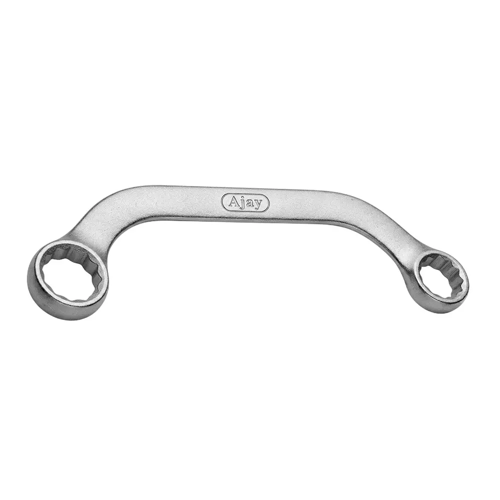 Ajay 8 Pcs C Type Half Moon Wrench Set in Pouch Packaging and Matt Chrome Plated Finish, 03301