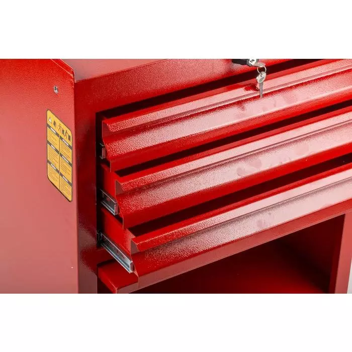 RS PRO 3 drawer Steel WheeledTool Chest, 830mm x 630mm x 450mm Model No 7531573 (Each 1 Kit)