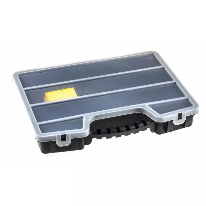 RS PRO 17 Cell Black, Transparent PP, Adjustable Compartment Box, 60mm x 395mm x 305mm Model No 4350179