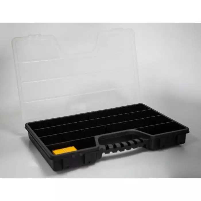 RS PRO 17 Cell Black, Transparent PP, Adjustable Compartment Box, 60mm x 510mm x 330mm Model No 4350191