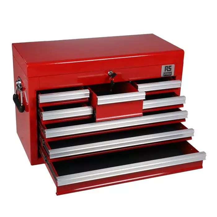 RS PRO 8 drawer SteelTool Chest, 427mm x 660mm x 307mm Model No 7732735