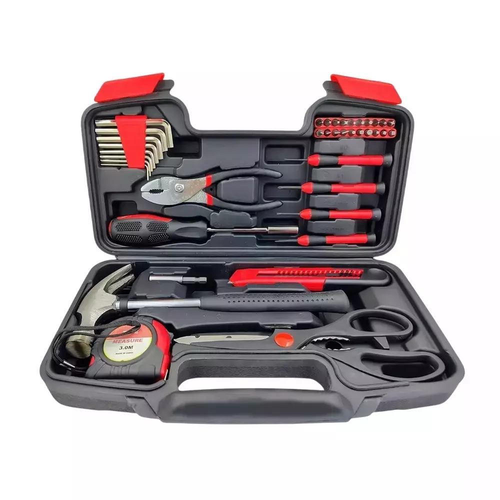 Buyohlic International 39 Pcs General Household Hand Tool Kit With Plastic Toolbox Storage Case, 100-CS-189