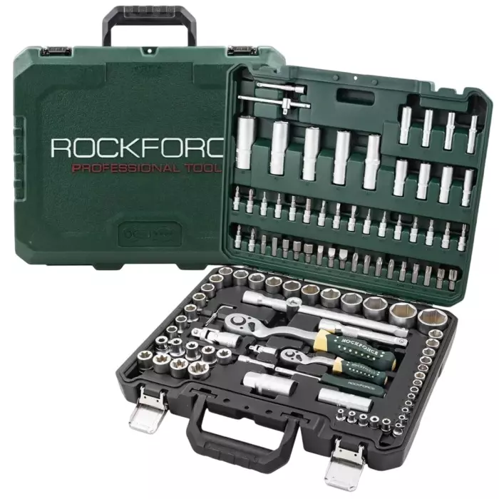 Rock Force Tool Kit Set 4 - 32 mm Head Range 6.35 & 12.7 mm (1/4 & 1/2 inch), RF-41082-5W (Pack of 108 Pcs)