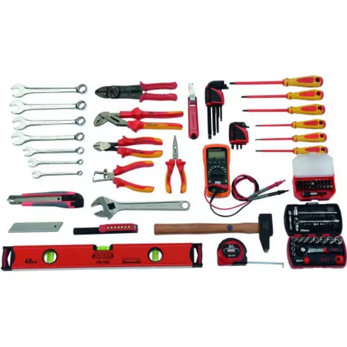 Sam Electrician Tool Kit 125 Piece with Box VDE Approved, CP-ELEC1