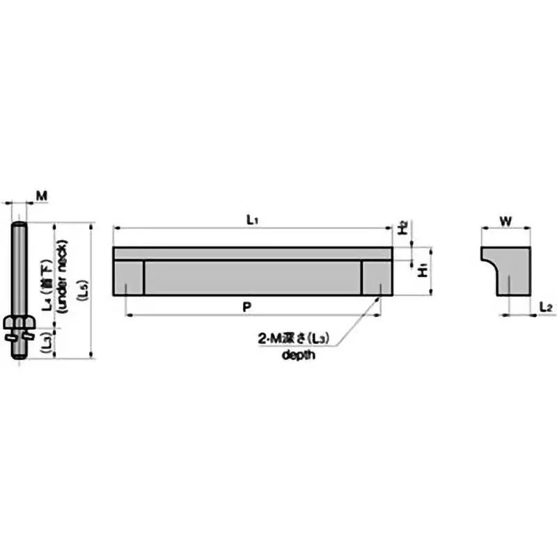 TAKIGEN Box-Shaped Handle Zinc Alloy 65 g, A-5-2