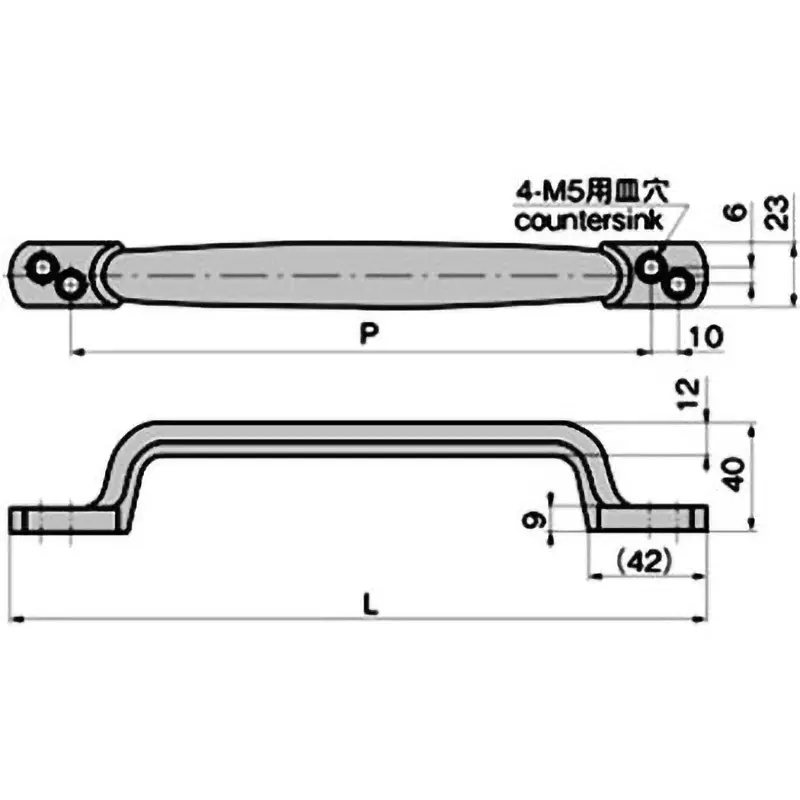 TAKIGEN Stainless Steel Large Pull Handle 335 g, A-1081-3