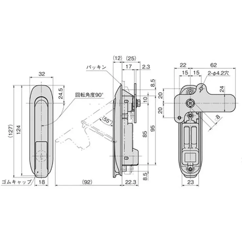 TAKIGEN Swing Handle 198 g with Plastic Dust Cap, AP-493-2-1-TAK60