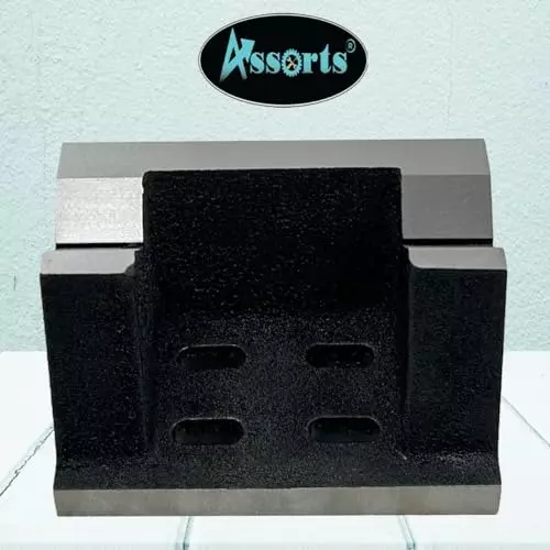 Assorts Quality Precision Graded Angle Plate Cast Iron T-Slotted 75x75x125 mm
