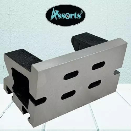 Assorts Quality Precision Graded Angle Plate Cast Iron T-Slotted 75x75x125 mm