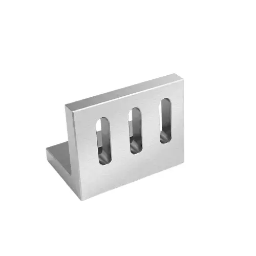 Unique Open End Angle Plate Precision Ground 115x90x75 mm Size Cast Iron Silver for Industrial Use, U 123