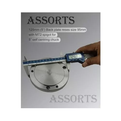 Assorts Back Plate Alloy Steel 125 mm MT2 Spigot for Self Centering Chuck