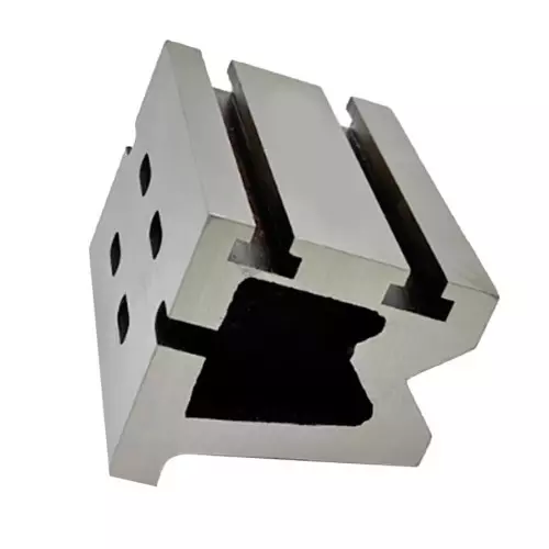 Buyohlic International Heavy Duty Cast Iron Vee Angle Plate Stress Relieved T-Slotted Size 6 inch x 6 inch x 8 inch (150 x 150 x 200 mm) for Workholding Clamping Milling Machine Tools, 7N-XOMR-51AE