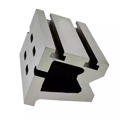 Buyohlic International Heavy Duty Cast Iron Vee Angle Plate Stress Relieved Slotted Size 3 inch x 3 inch x 5 inch (75 x 75 x 125 mm) for Workholding Clamping Milling Machine Tools, C5-4R94-B9HZ