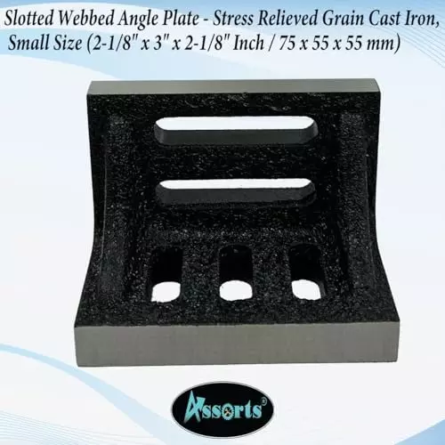 Assorts Slotted Webbed Angle Plate Cast Iron Small 75x55x55 mm