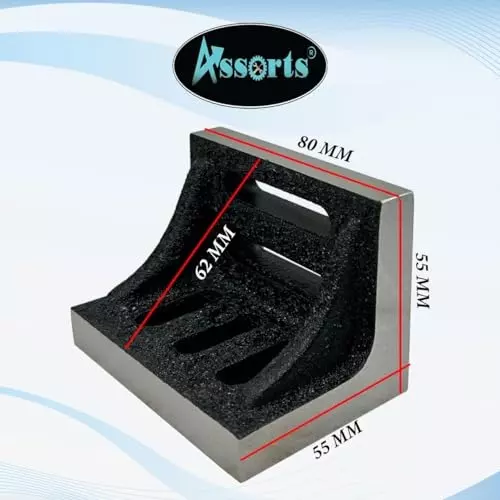 Assorts Slotted Webbed Angle Plate Cast Iron Small 75x55x55 mm