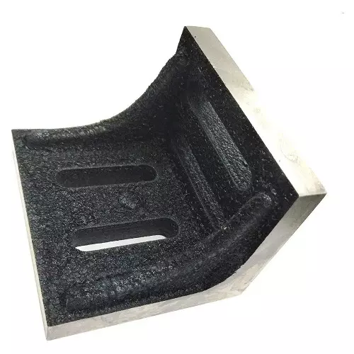 Buyohlic International Cast Iron Stress Relieved Slotted Webbed Angle Plate for Lathes, Milling Machines, and Inspection Tasks, I0-HZTY-R7XO