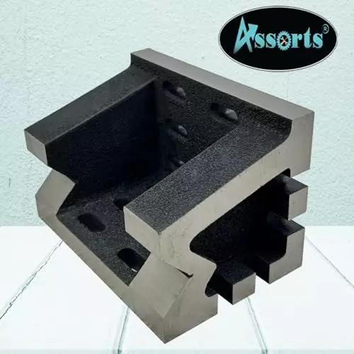 Assorts Quality Precision Graded Angle Plate Cast Iron Slotted 100x100x150 mm