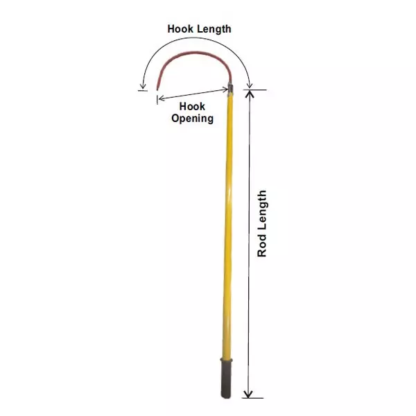 KUSAM-MECO Rescue Hook 6 m Discharge Rod Length For 11 kV Range, KM-RH 11KV