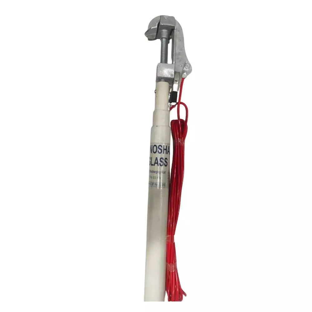 Efficacy 11 kV Earthing Discharge Rod With Copper Cable 6 m (Approx.) Length, FRP Insulated White Color