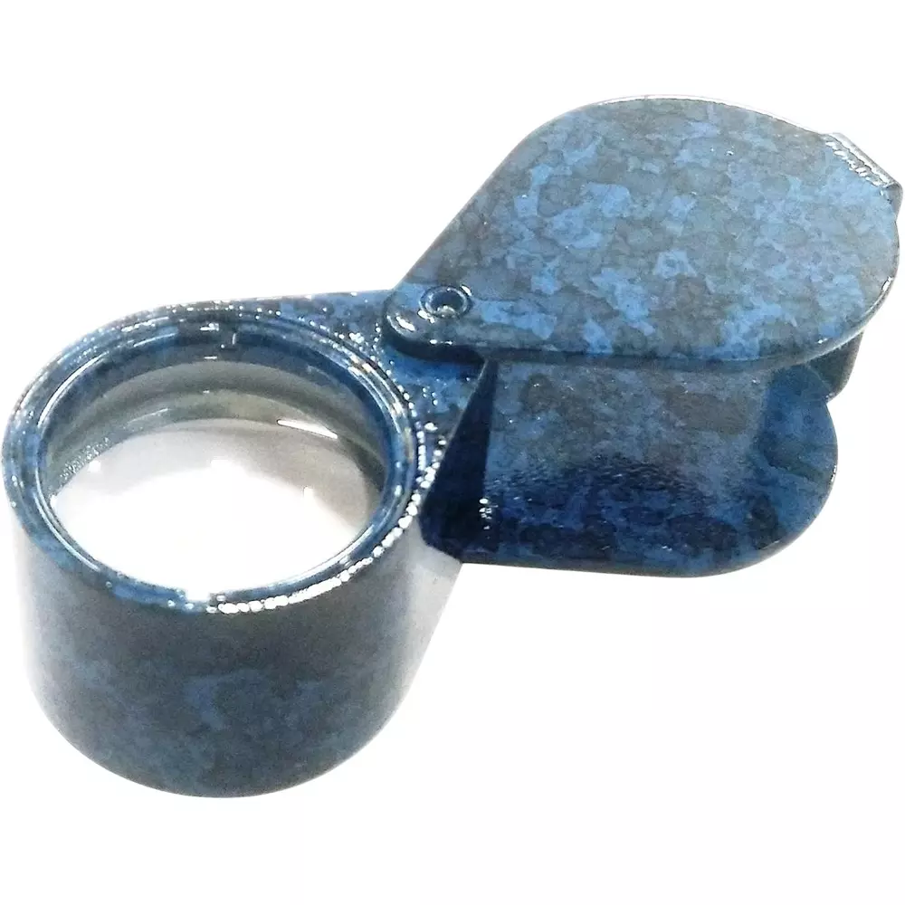 Assorts Magnifying Eye Glass 10X 21 mm Oval Blue