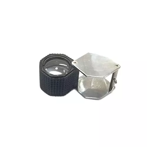 Assorts Magnifying Eye Glass 10X 21 mm Hex Black Chrome Finish