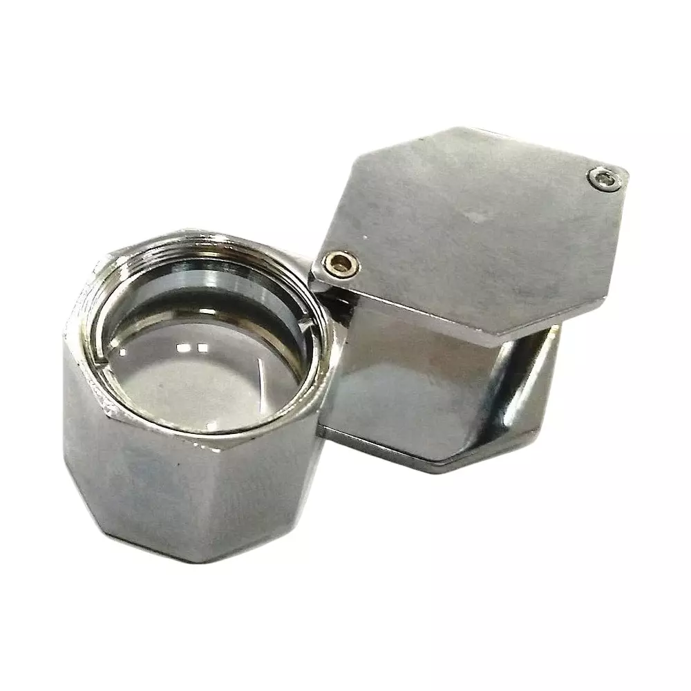Assorts Magnifying Eye Glass 10X 18 mm Hex Chrome Finish