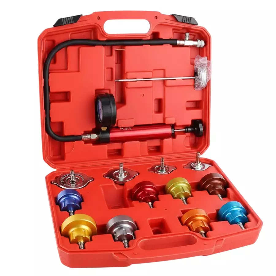 AGE TECH 14 Pcs Radiator Tester Kit Suitable for Nissan, Mitsubishi, Mazda, Toyota, Honda, Ford, Audi, Volvo, Mercedes Benz, YZ-8001