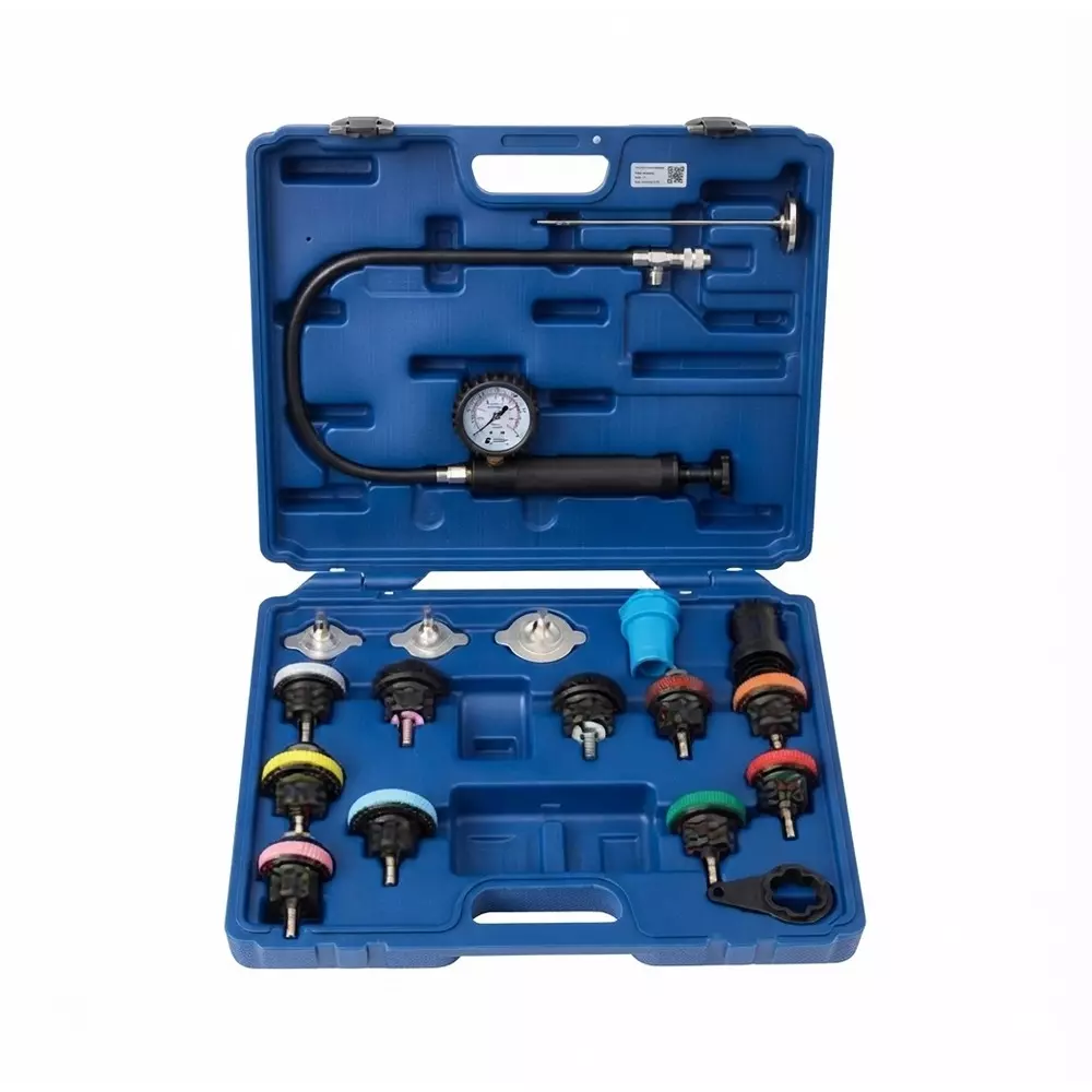 Blue-Point 19 Pcs Radiator Pressure Kit with Plastic Case and Alloy Steel Body, RADKIT18A