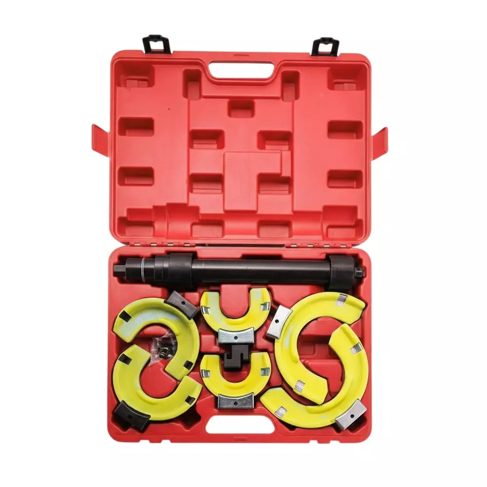 AGE TECH 7 Pcs Interchangeable Fork Strut Coil Spring Compressor Tool for MacPherson Strut Coil Springs, YZ-6001a