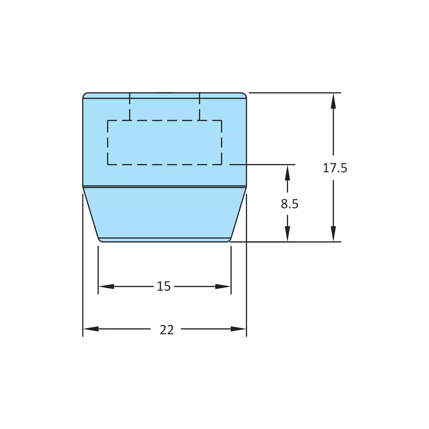 STEEL-SMITH Rubber Cap 22 mm Dia, RC-1022