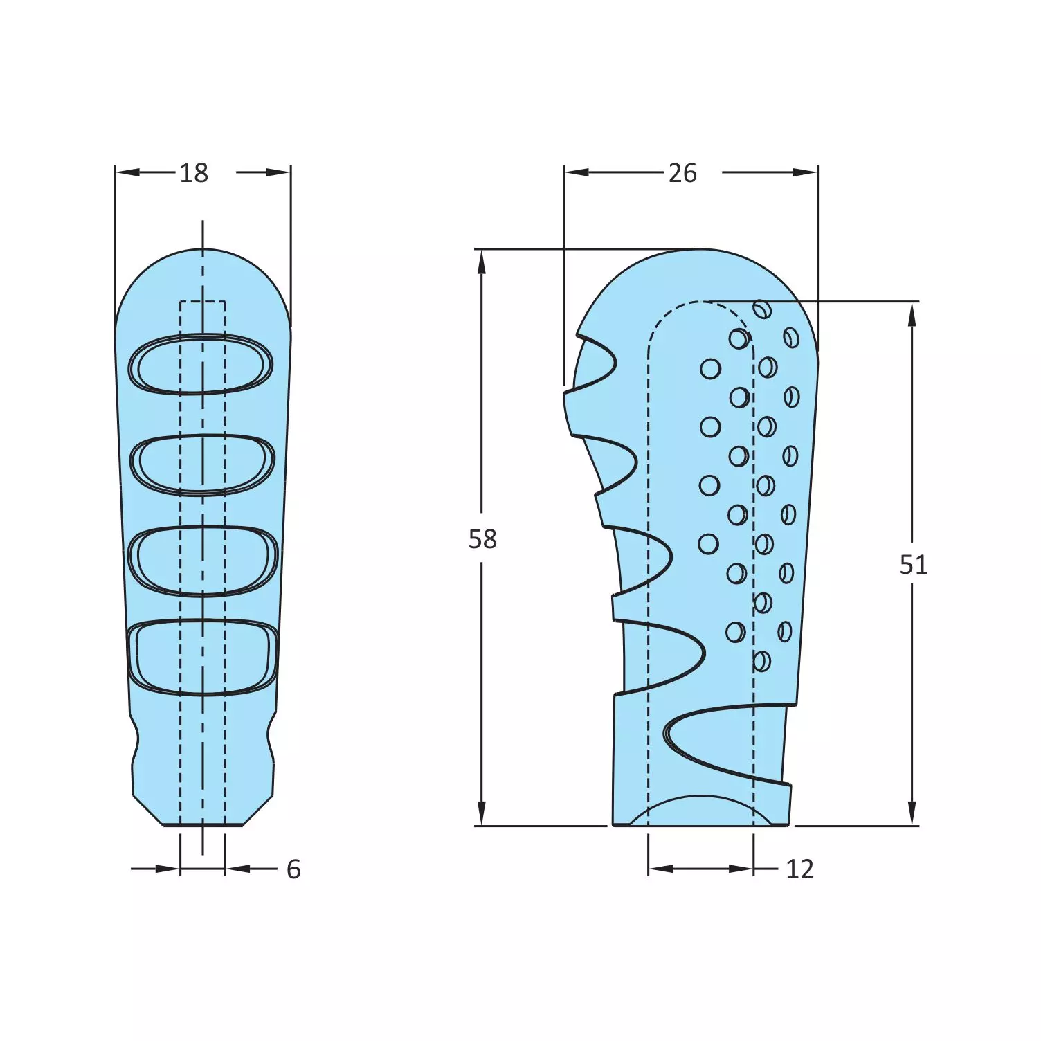 STEEL-SMITH PVC Grip 58 mm Length, 4G-58-P51