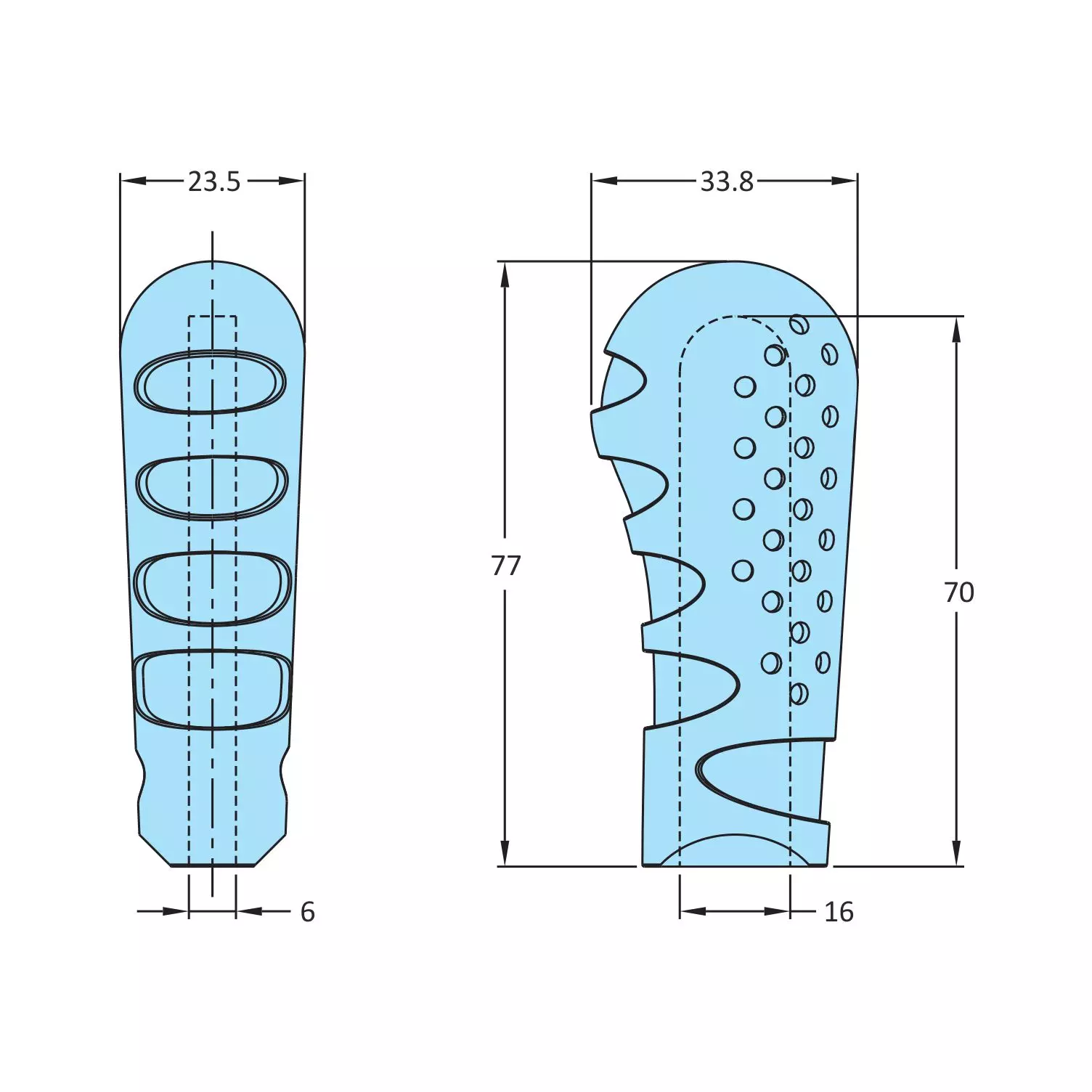 STEEL-SMITH PVC Grip 77 mm Length, 6G-77-P70-16
