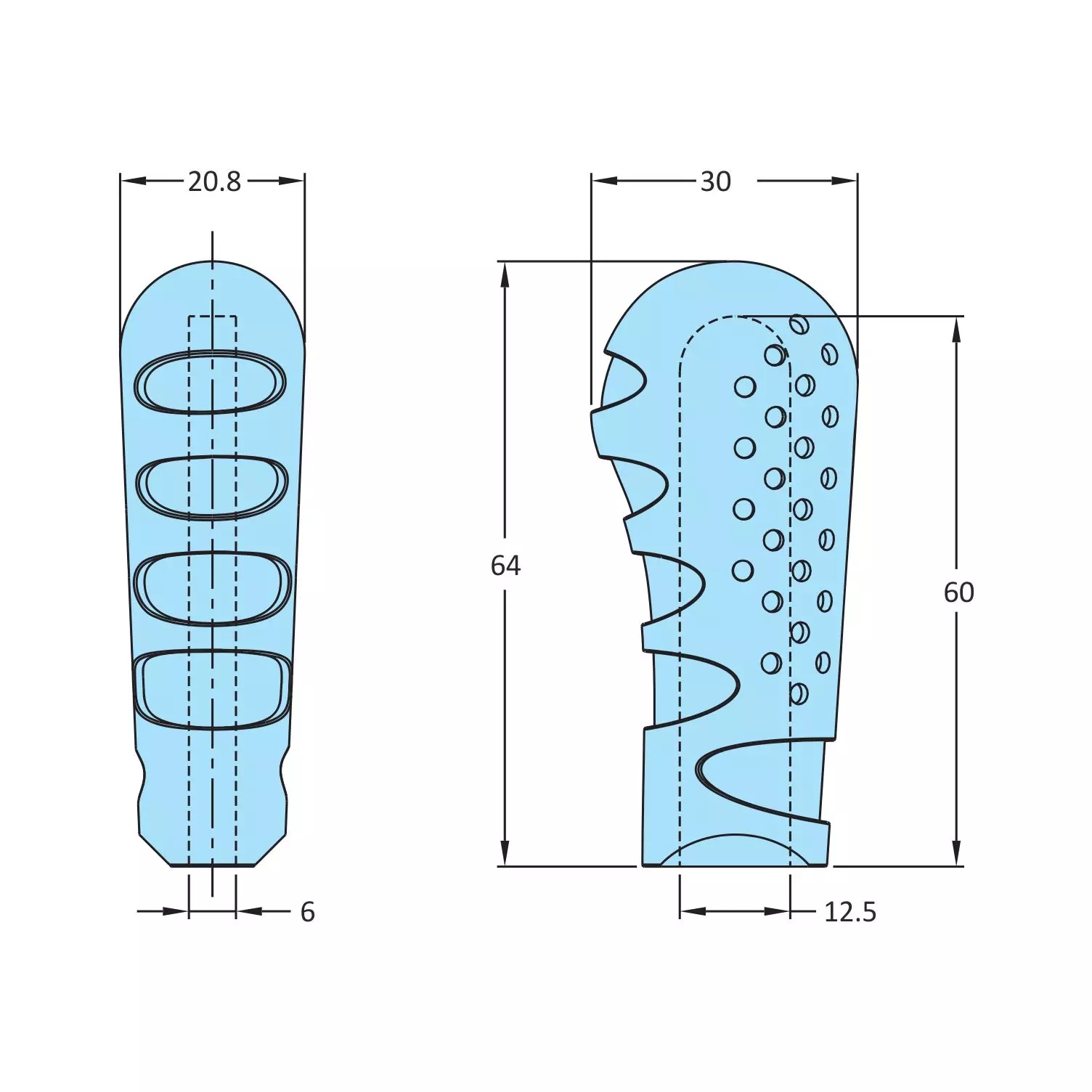 STEEL-SMITH PVC Grip 64 mm Length, 5G-64-P60