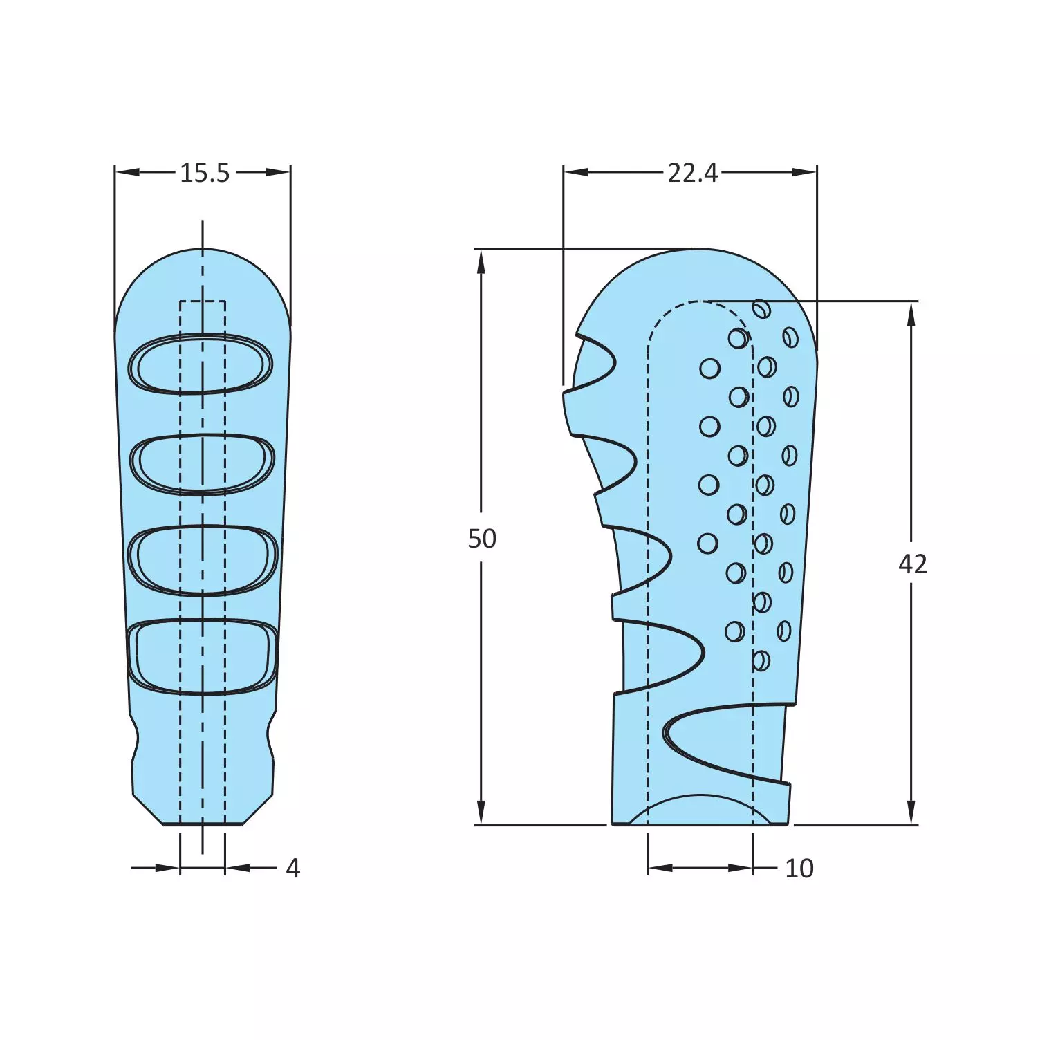 STEEL-SMITH PVC Grip 50 mm Length, 3G-50-P42-4