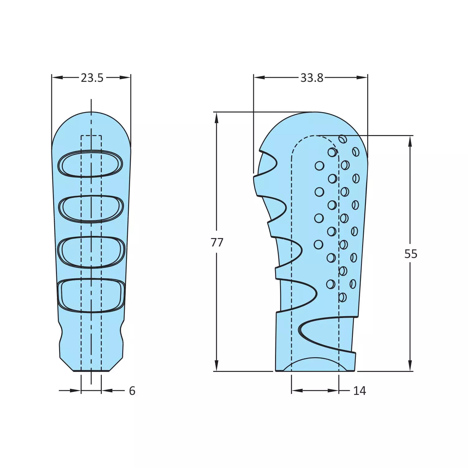 STEEL-SMITH PVC Grip 77 mm Length, 6G-77-P55