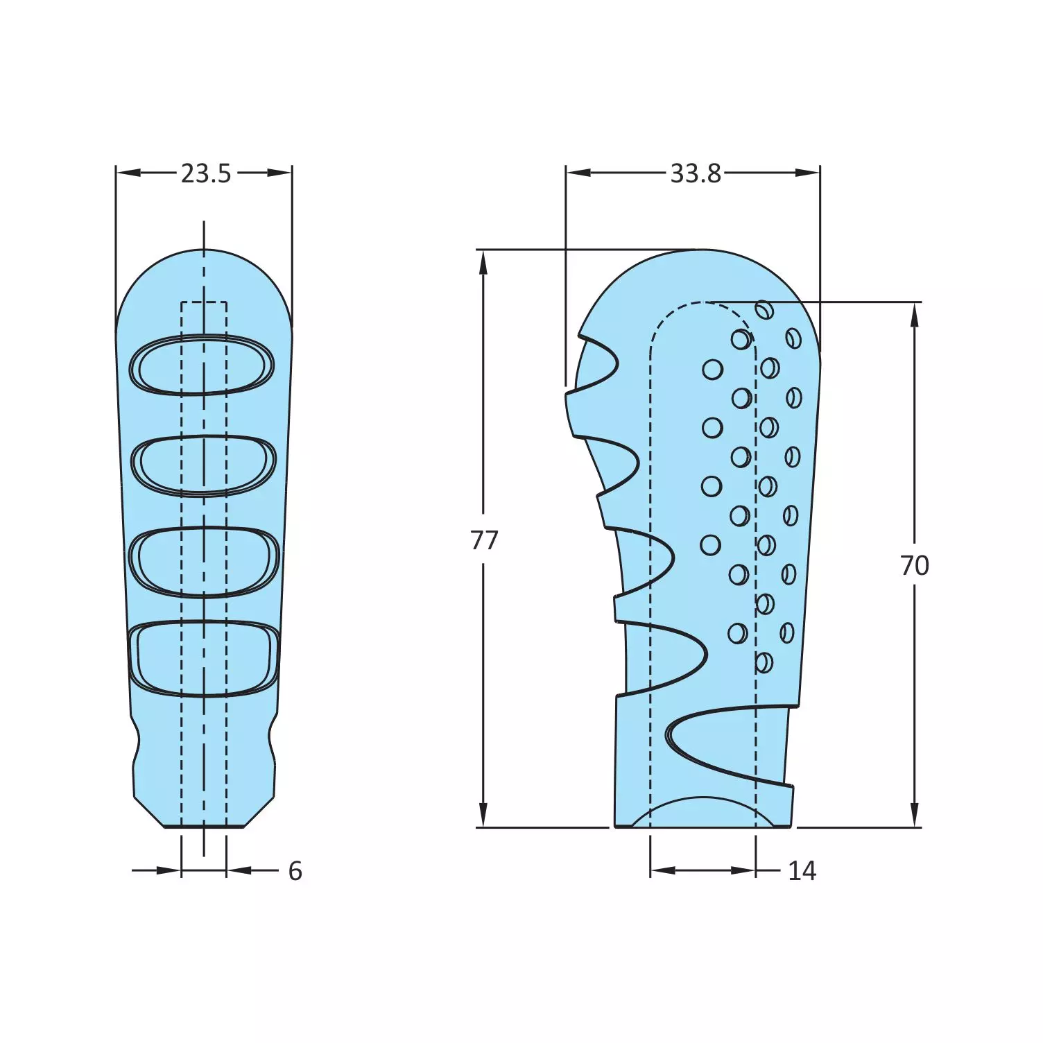 STEEL-SMITH PVC Grip 77 mm Length, 6G-77-P70