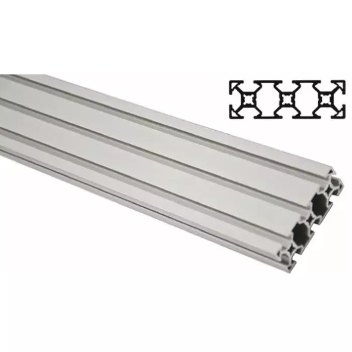 FlexLink Silver Aluminium Profile Strut 22 x 66 mm 5.6 mm Groove 2000 mm Length, XDBM 2X22X66